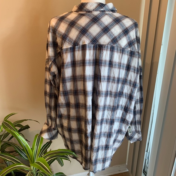 Free People Plaid Buttondown - Picture 6 of 8